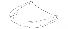 Hood bare Lexus NX250 NX350 NX350h NX450h+ 22-26 steel