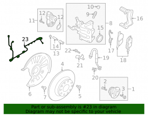 Rear left ABS sensor wire for VW Tiguan 18-24