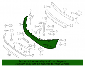 Bare front bumper Nissan Pathfinder 13-16 prerest