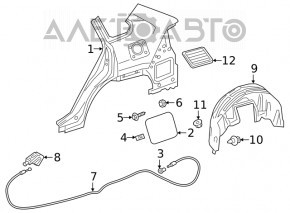 Left ventilation shield Toyota Venza 21-
