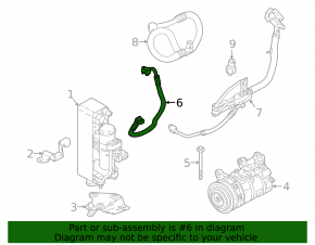 Air conditioning condenser-compressor pipe BMW 4 F32/33/36 17-20 B46