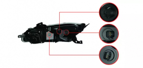 Right DRL turn signal Jeep Cherokee KL 14-18 with block, without fastening