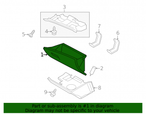 Glove box, glove compartment Mitsubishi Outlander Sport ASX 10- black