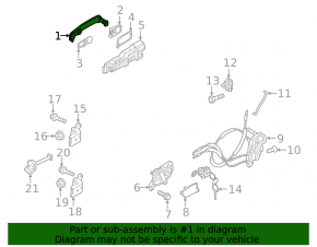 Outer front left door handle Nissan Kicks 18-24