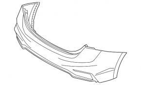 Rear bumper bare Hyundai Accent 18-23
