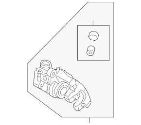 Rear left caliper assembly for Ford Focus mk3 11-18