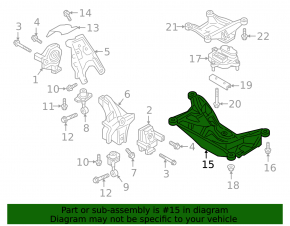 Automatic transmission bracket Audi A4 B9 17-252.0T