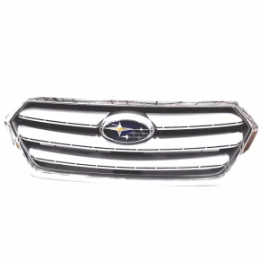 Radiator grill Subaru Legacy 15-17 chrome with badge, crack