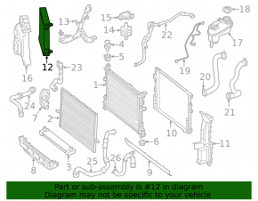 Additional cooling radiator for Mercedes CLA 45 14-19 right