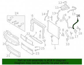 Right cooling hose for Mercedes A-class V177 19-22 M260