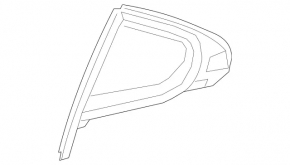 Mercedes A-Class V177 19-22 rear right triangle door glass