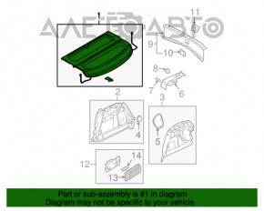 Trunk shelf Mazda3 03-08 HB
