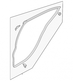 Rear left door seal Mazda 3 14-18 BM