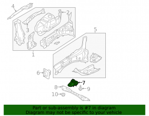 Front subframe burdock left Lincoln MKZ 13-20