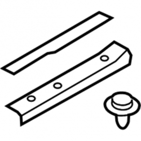 Front left door sill plate for Ford Edge 15-18 black