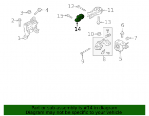 Rear engine mount bracket for Mazda 6 18-21