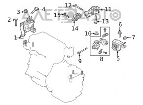Rear engine mount bracket for Mazda 6 18-21