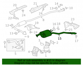 Muffler rear with barrel Honda Clarity 18-21 usa
