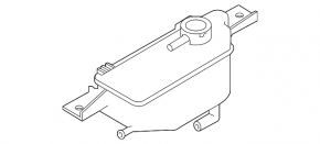 Expansion tank for cooling Infiniti Q50 14- 3.7, 3.5 type 2, without cap
