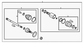 Drive axle shaft front left Subaru XV Crosstrek 18-23