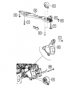 Front Airbag Bracket Dodge Grand Caravan 11-20