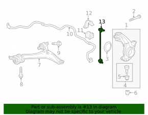 Stabilizer link front left Acura TLX 15- CTR