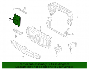 Right auxiliary radiator air duct for BMW X5 G05 19-25