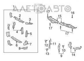 Lexus ES300 ES330 radiator panel without top bar