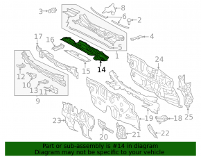 Wiper pan metal Toyota Prius 50 Prime 17-22