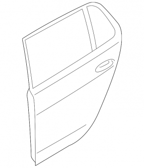 Door bare rear right VW Golf 15- 5d