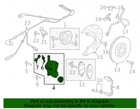 Front right caliper for VW Jetta 19-21