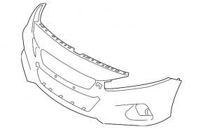 Front bumper bare Nissan Altima 19-