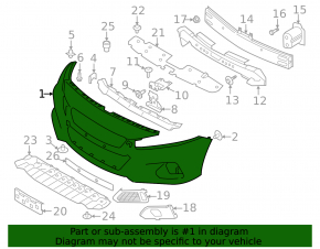Front bumper bare Nissan Altima 19-