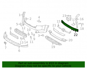 Infiniti QX60 front bumper reinforcement 22-26