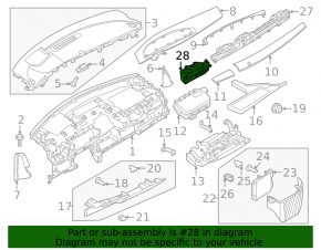 Left front panel air vent deflector for Nissan Ariya 23-25