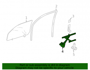 Window lift mechanism front left Lexus GX470 03-09