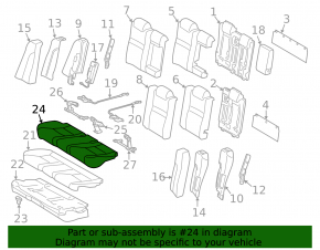 Rear seats, 2nd row, Toyota Camry v50 12-14 USA