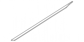 Black molding for the front right central door glass for the Nissan Ariya 23-25