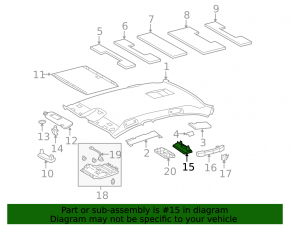 Right visor light for Lexus ES350 07-12 beige