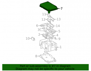 Lexus LX 22-26 underhood fuse box cover