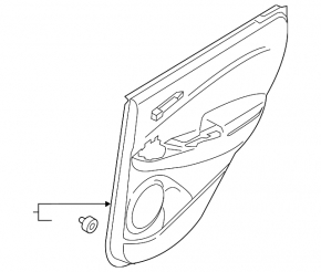 Door trim card rear right Hyundai Kona 18-21 gray