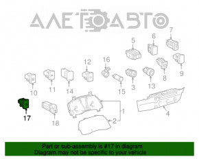 Auto-high beam button Toyota Highlander 14-19