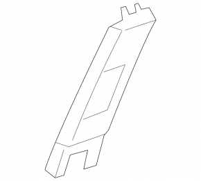 Left center pillar trim, upper belt, Honda Accord 13-17, gray