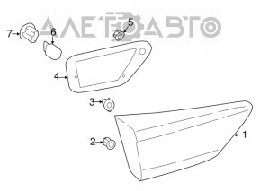 Light inside trunk lid right Subaru Impreza 5d 17- GK
