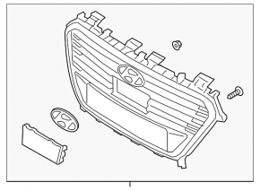 Hyundai Sonata 15-17 hybrid grille
