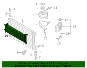 Water cooling radiator for Audi Q5 20-25 2.0T