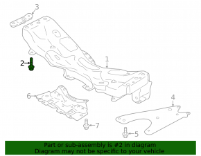 4 Front Subframe Mounting Bolts for Subaru Forester 25-26
