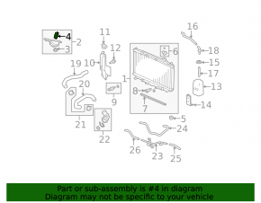 Honda CRV 17-22 Hood Support Rod Bracket
