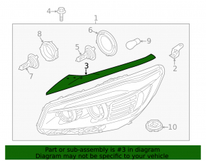 Headlight cover upper left Kia Sorento 19-20