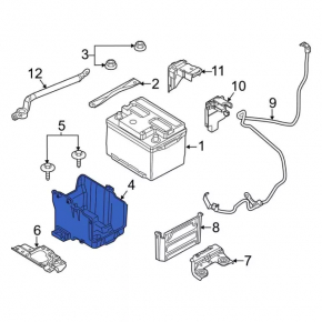 Battery housing assembly Ford Fiesta 11-13